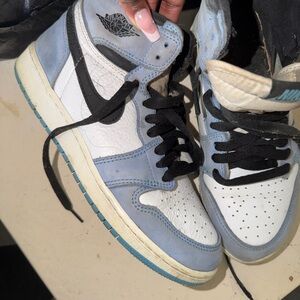 Nike Air Jordan Light Blue and White Sneakers